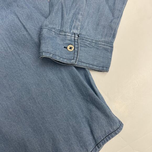 NWT Poppet & Fox Size Extra Large Adult Denim Shirt - Picture 4 of 5